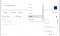 Select the formula target from the next dropdown. Depending on the chosen attribute available targets can vary due to the content type.